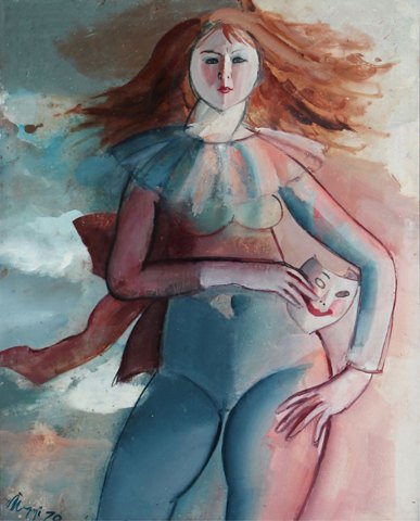 "Kvinde" Olie maleri på lærred.