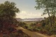 "Motif from Vejle" Oil painting on canvas, mounted in original Damborg frame.